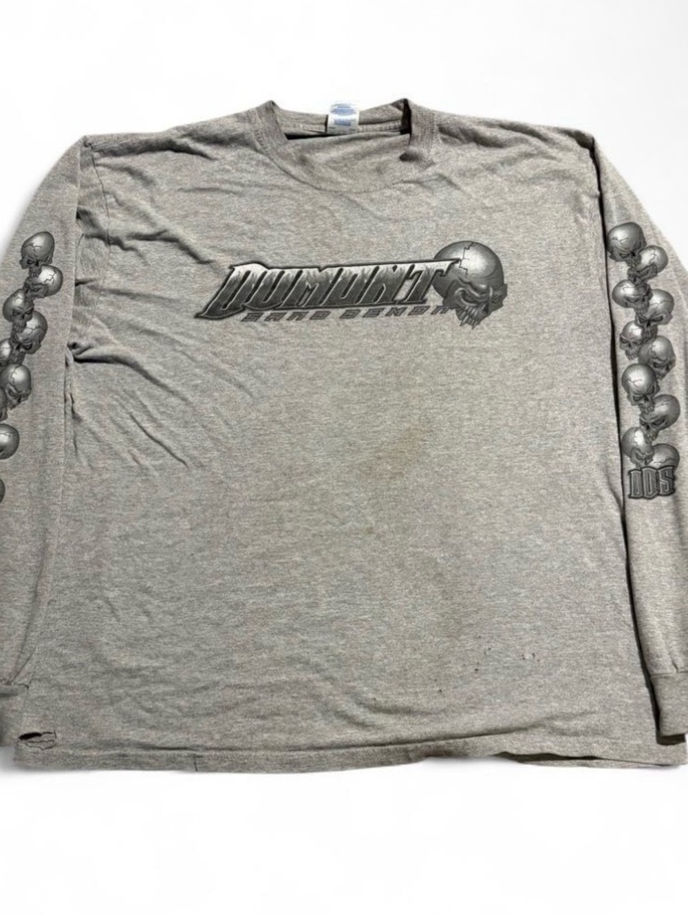 Harley-Davidson Gray Long Sleeve with Skull Sleeve Graphics
